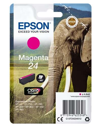 Epson T2423 (24) Magenta Cartucho de Tinta Original - C13T24234012