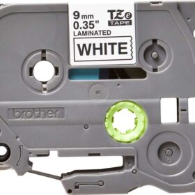 Brother TZe221 Cinta Laminada Original de Etiquetas - Texto negro sobre fondo blanco - Ancho 9mm x 8 metros