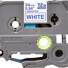 Brother TZe253 Cinta Laminada Original de Etiquetas - Texto azul sobre fondo blanco - Ancho 24mm x 8 metros