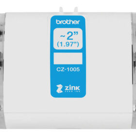 Brother CZ1005 Rollo de Etiquetas Originales de Tamaño Personalizado - Ancho 50mm x 5 metros - Zero Ink