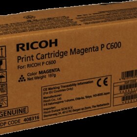 Ricoh PC600 Magenta Cartucho de Toner Original - 408316/P C600M