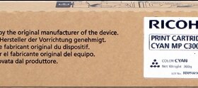 Ricoh Aficio MP-C2500/MP-C3000 Cyan Cartucho de Toner Original - 888643/888639/884949/842033