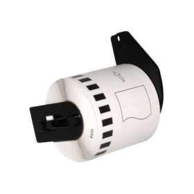 Brother DK22113 - Etiquetas Genericas de Tamaño personalizado - Ancho 62mm x 15,24 metros - Texto negro sobre fondo transparente